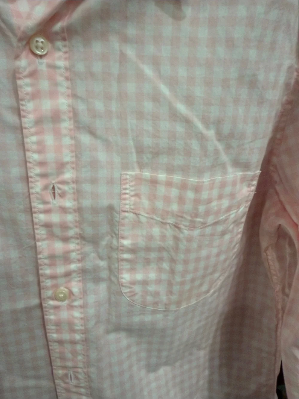 J. Crew Light Pink Gingham Button-Down Shirt - Men